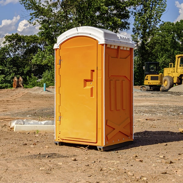 what is the expected delivery and pickup timeframe for the portable toilets in Guernsey IA